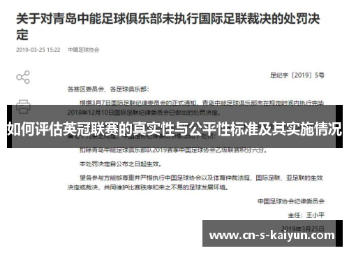 如何评估英冠联赛的真实性与公平性标准及其实施情况
